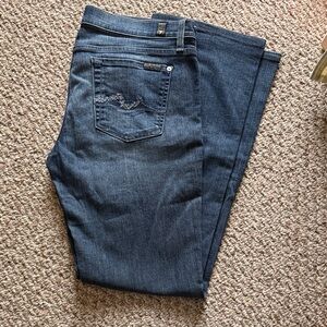 7 For All Mankind Embellished Blue Denim
